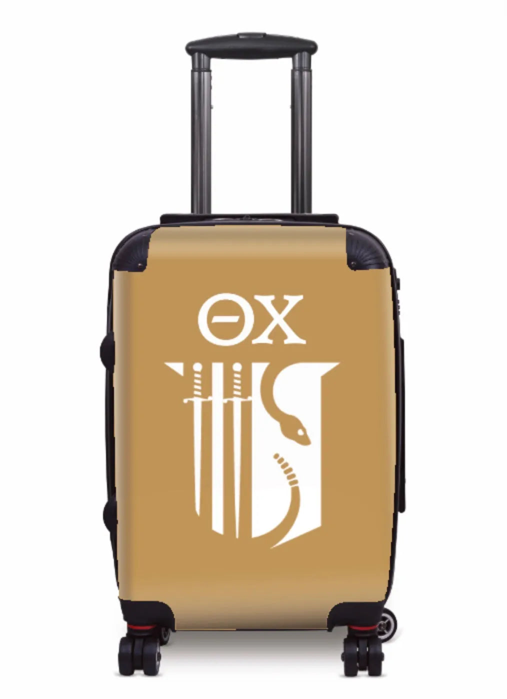 Theta Chi Carry-on Suitcase - Shield Gold Suitcases