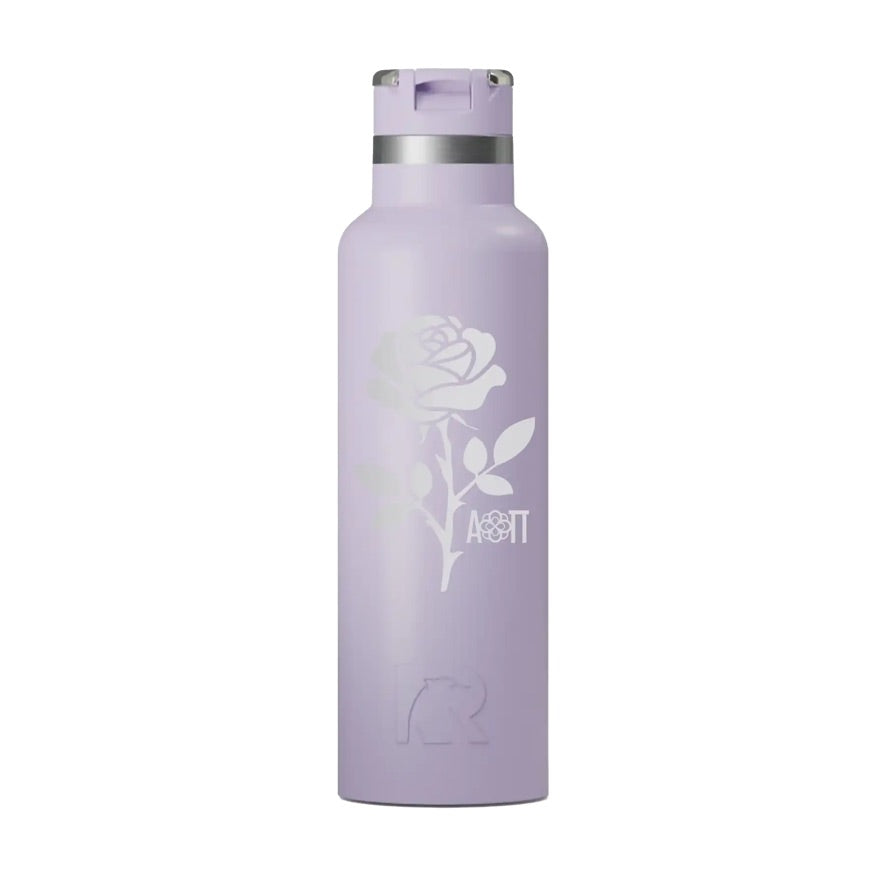 Alpha Omicron Pi RTIC 20 oz Journey Ceramic Lined Water Bottle -Rose
