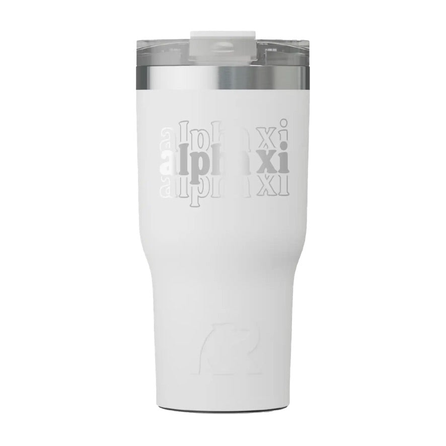 Alpha Xi Delta RTIC 20 oz Essential Ceramic Lined Tumbler - Stacked Letters