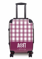 Alpha Omicron Pi Carry-on Suitcase - Gingham Purple Suitcases