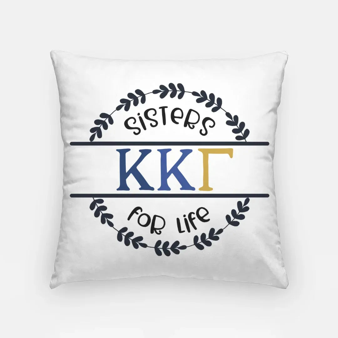 Kappa Kappa Gamma 18" Throw Pillow Cover - Sisters for Life Pillow Covers