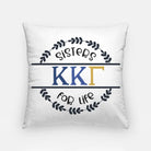 Kappa Kappa Gamma Throw Pillow Cover -18" - Sisters for Life | Decor and Gifts | Festive Fit Home