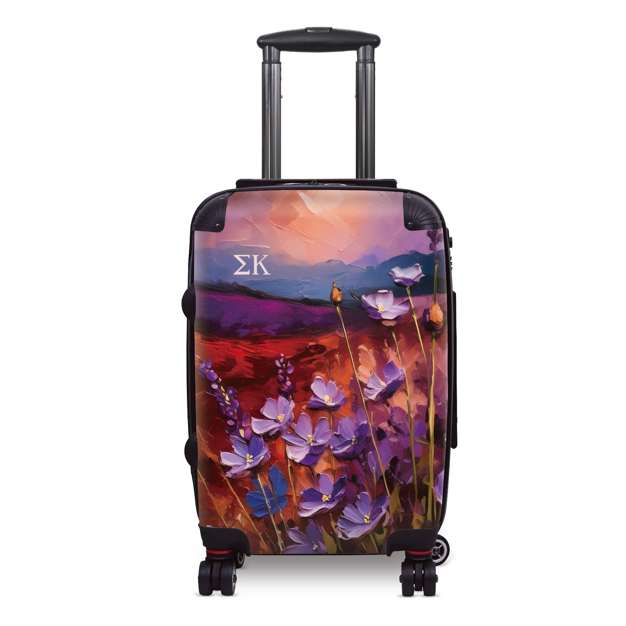 Sigma Kappa 20" Carry-on Suitcase Luggage Bold Purple Violets  Sig Kap