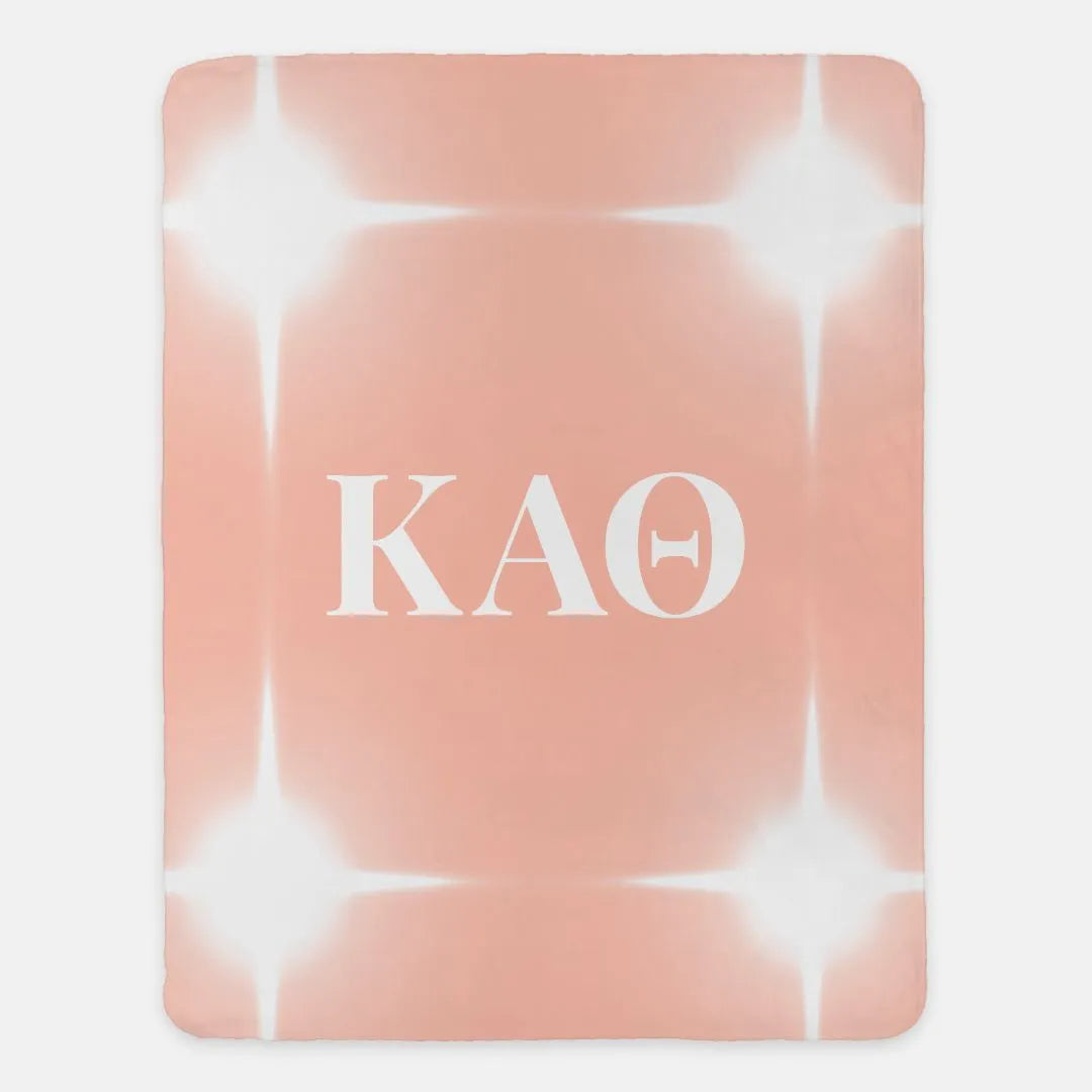 Kappa Alpha Theta Blanket XL 60x80 Pink Flashing Lights | Custom Gifts