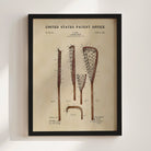 Original Lacrosse Stick US Patent Art Print | Sports-Themed Dorm Decor | Campus Greek Fit