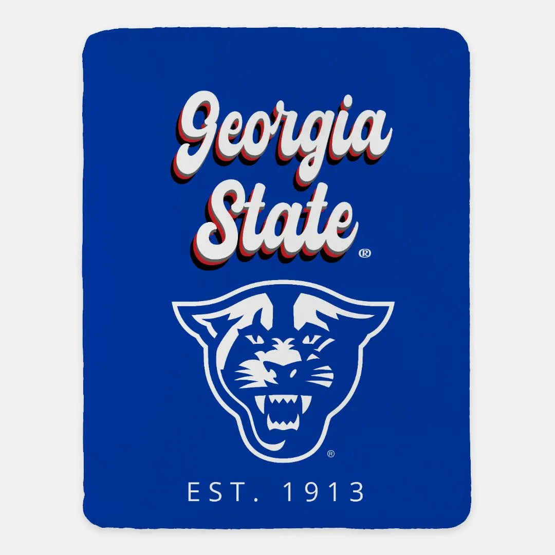 Georgia State Sherpa Blanket - Retro - 60"x80" | Gifts and Merchandise | Festive Fit Home