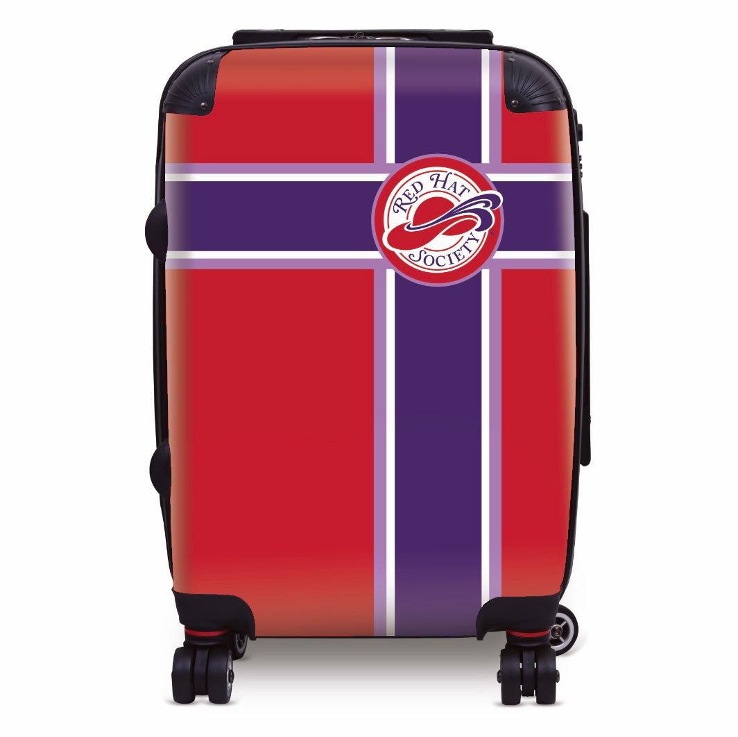 Red Hat Society 20" Carry-on Suitcase Luggage - Stripes Suitcases