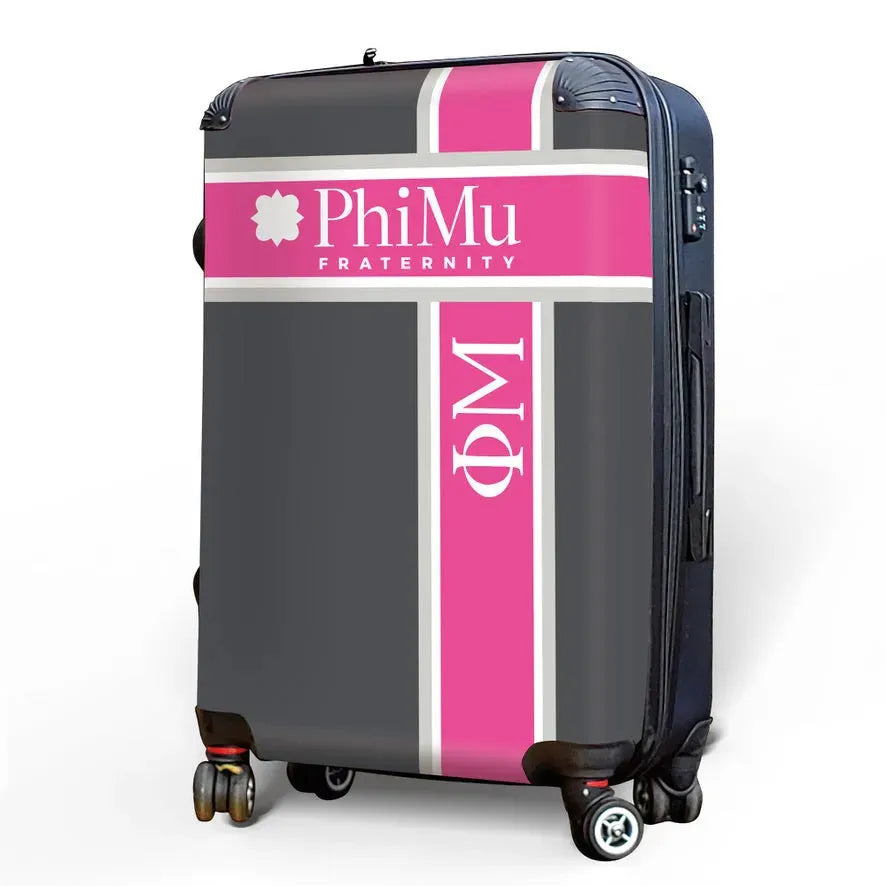Phi Mu Carry-on Suitcase - Cross Stripe Suitcases