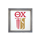 Theta Chi 12x12 Wood Framed Sign - Shield | Wall Art | Dorm Decor