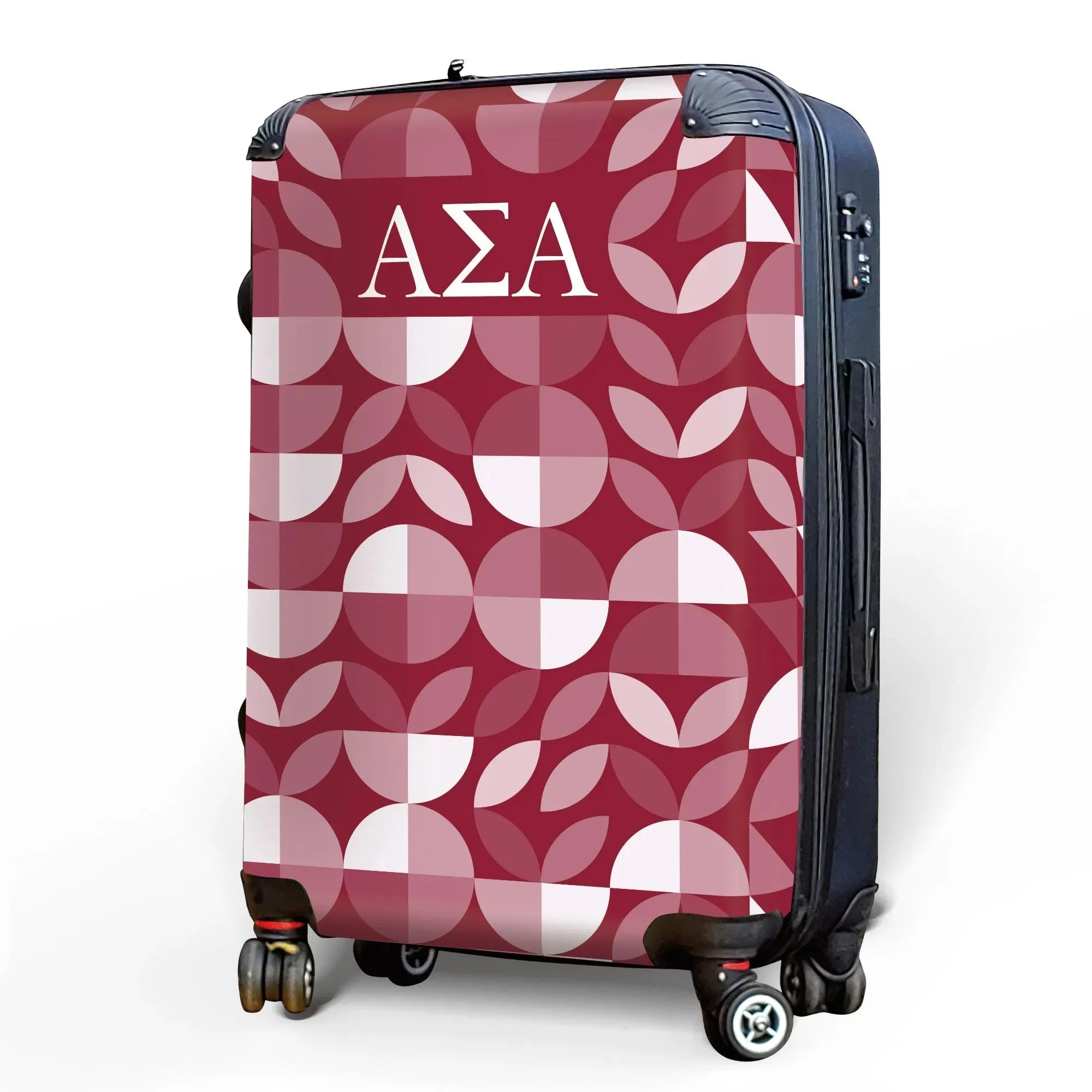 Alpha Sigma Alpha Carry-on Suitcase - Geo Petals Suitcases