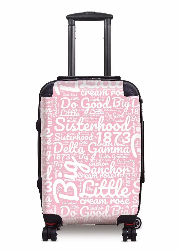 Delta Gamma Carry-on Suitcase - Expression Art Pink Suitcases