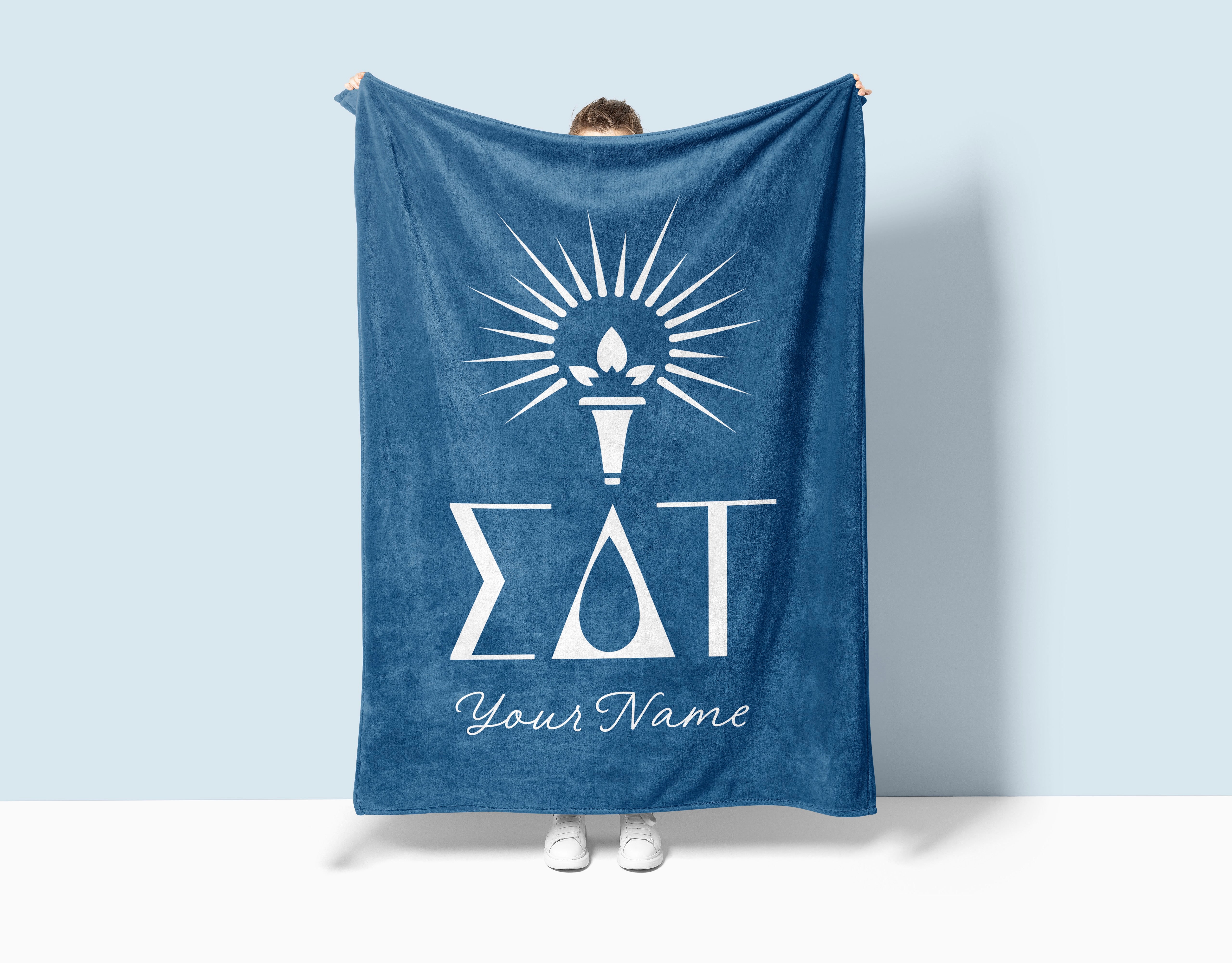 Personalized Sigma Delta Tau Blanket 60"x80" | Sig Delt Dorm Decor