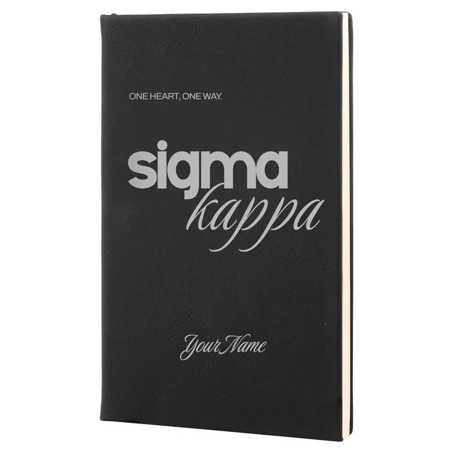 Sigma Kappa Personalized Leatherette Notebook Journal