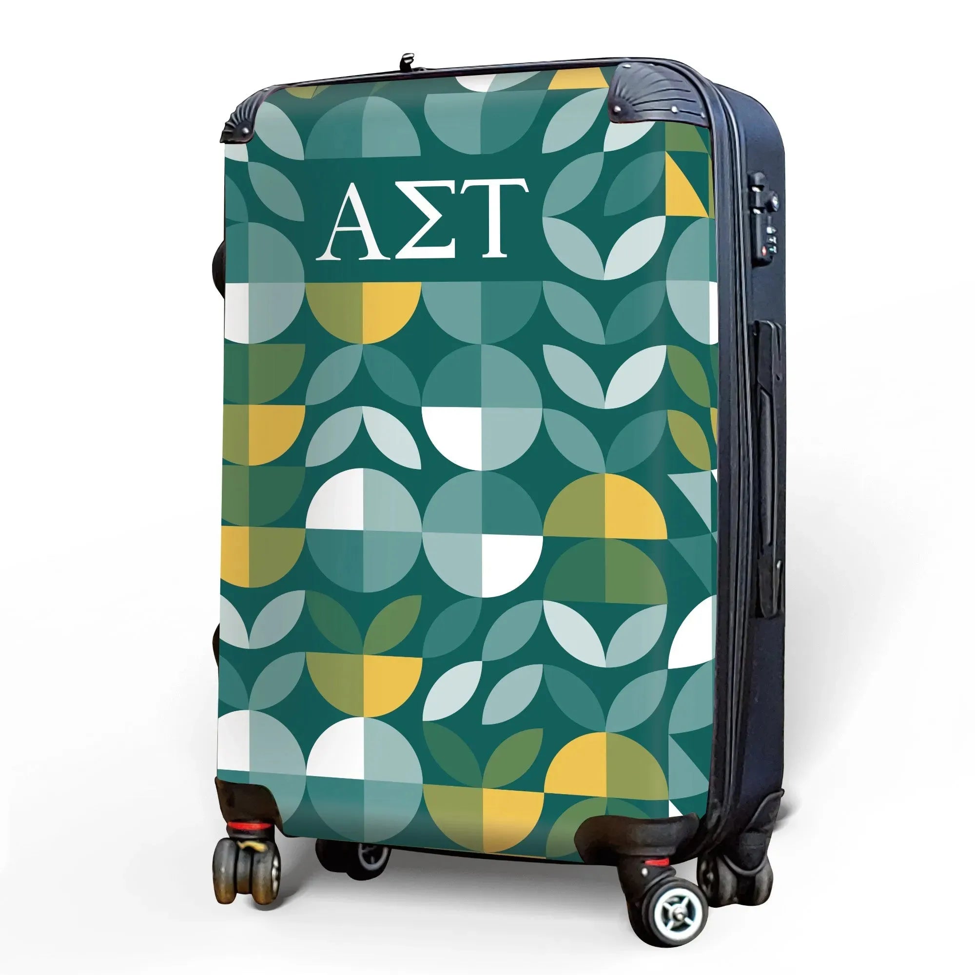 Alpha Sigma Tau Carry-on Suitcase - Geo Petals Suitcases