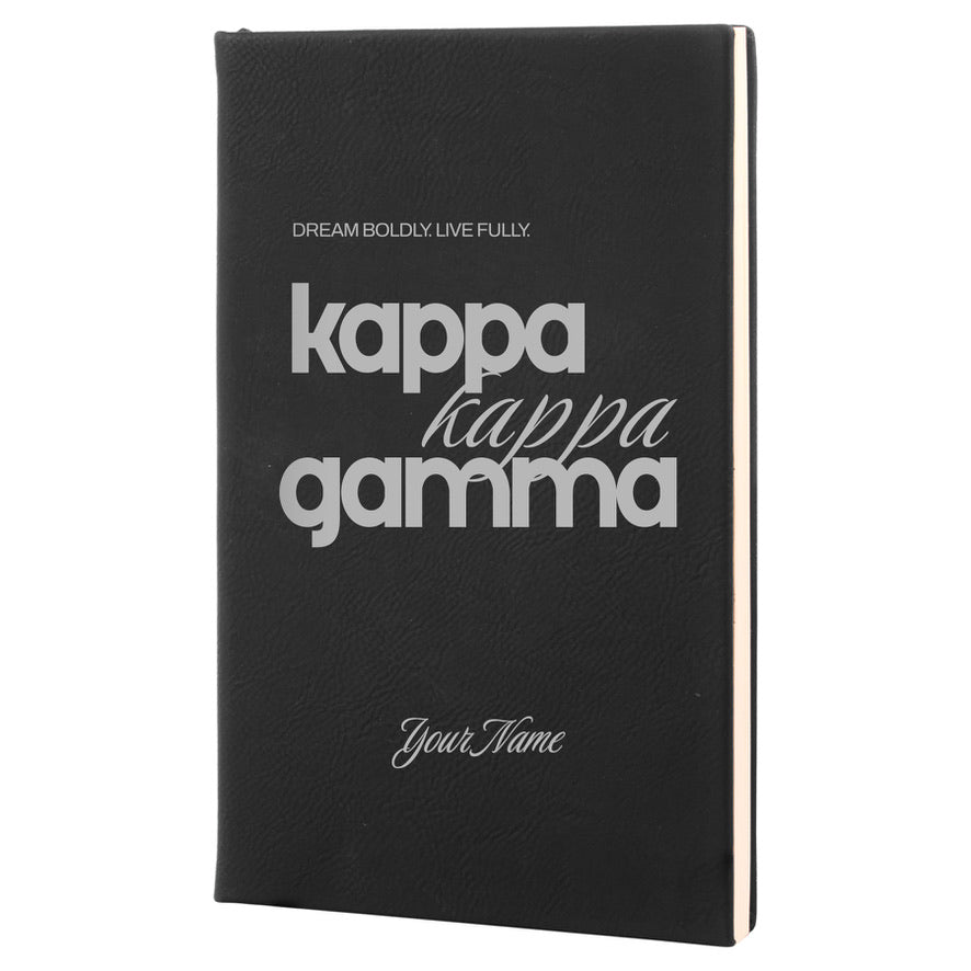 Kappa Kappa Gamma Personalized Leatherette Notebook Journal