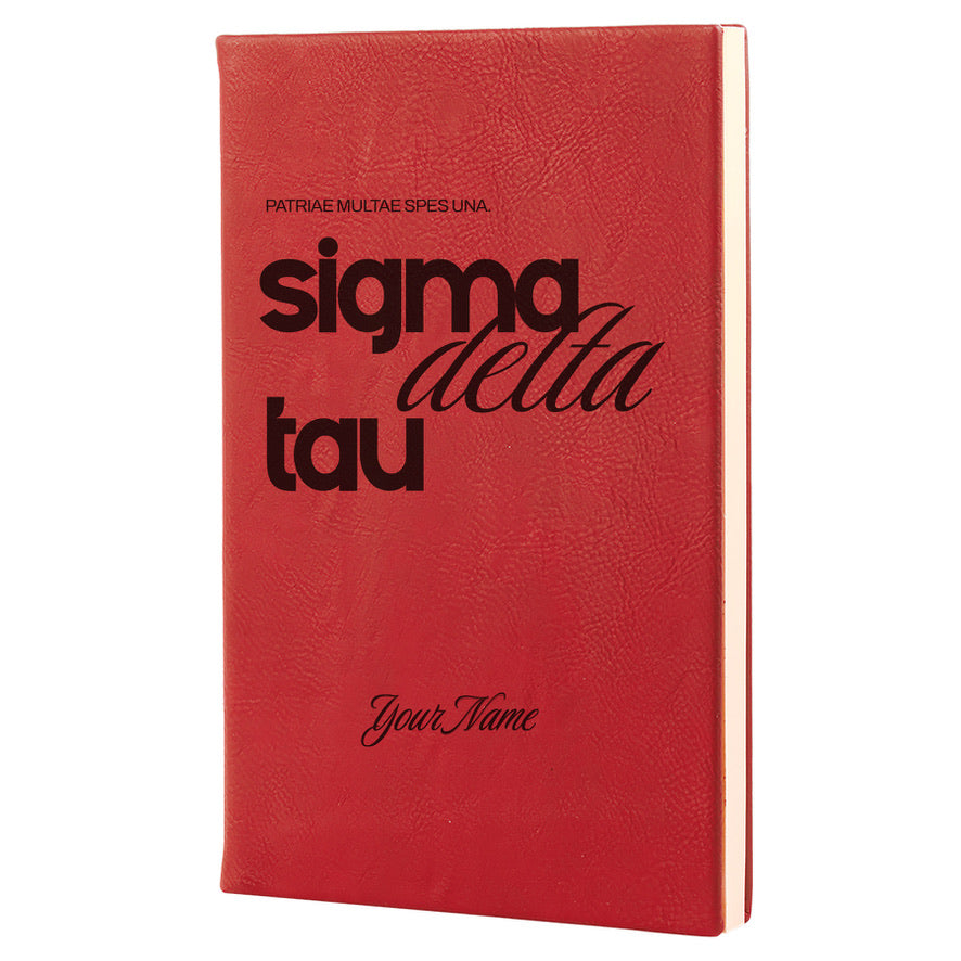 Sigma Delta Tau Personalized Leatherette Notebook Journal