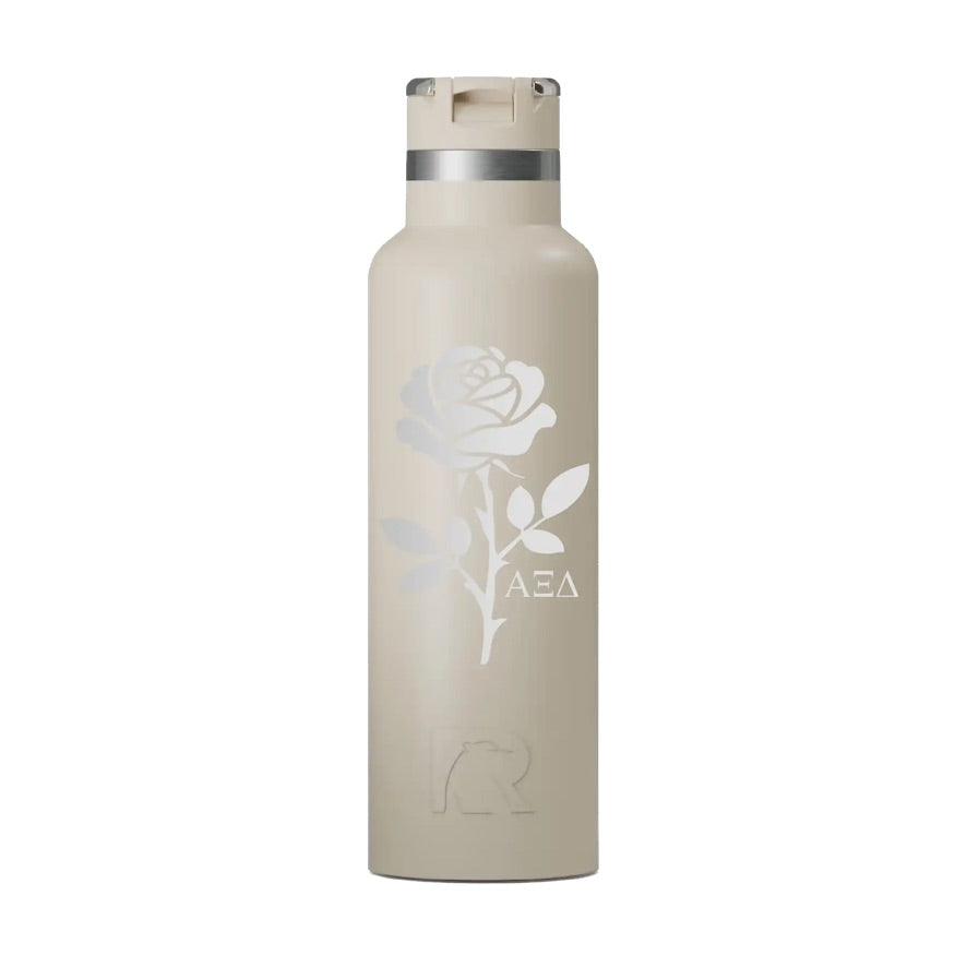 Alpha Xi Delta RTIC 20 oz Journey Ceramic Lined Water Bottle -Rose