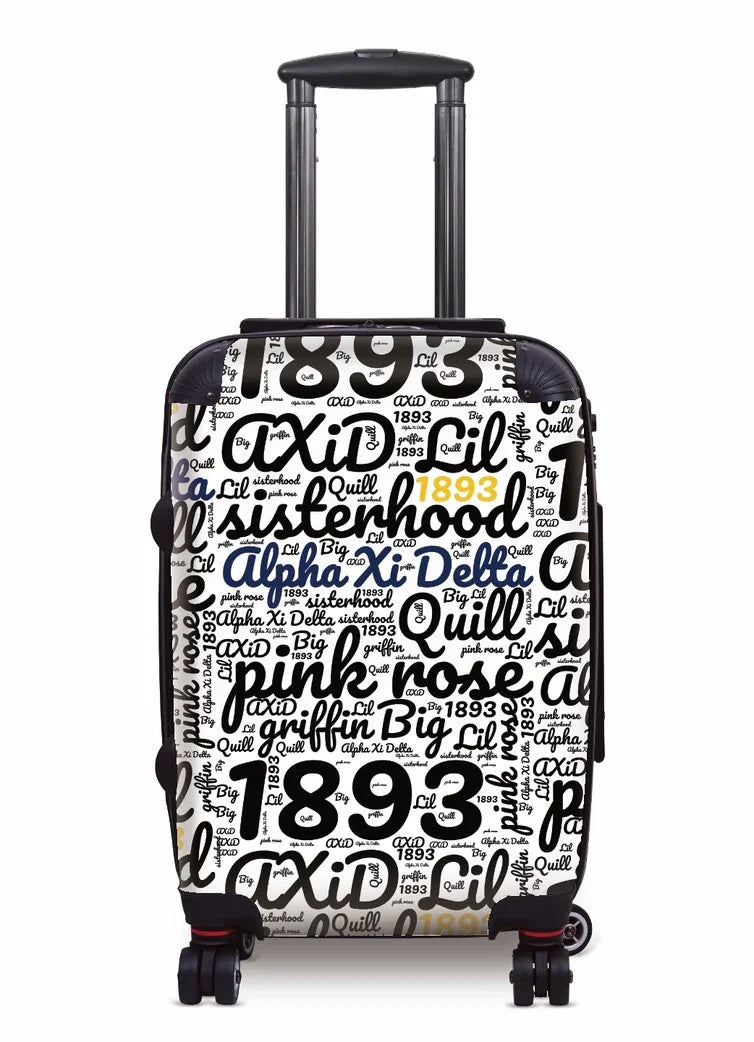 Alpha Xi Delta Carry-on Suitcase - Expression Art White Suitcases