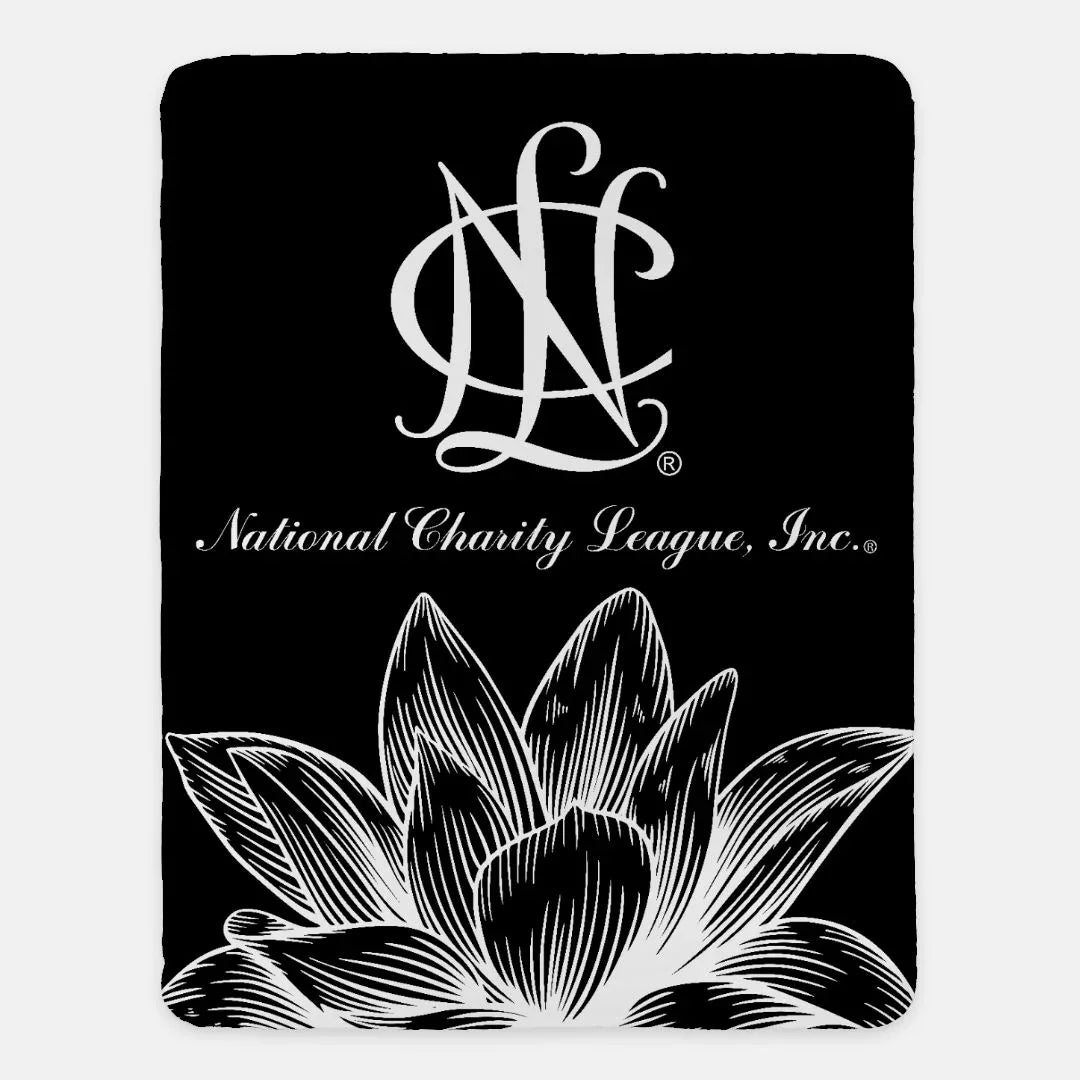 National Charity League XL 60x80 Sherpa Blanket - Lotus | NCL Gifts
