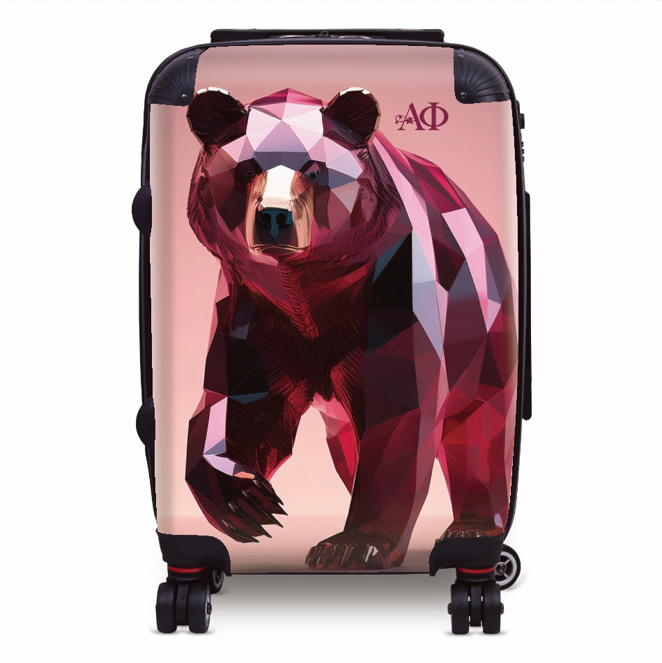 Alpha Phi 20" Carry-on Suitcase Luggage - Bear | APhi Travel Gifs