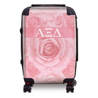 Alpha Xi Delta 20" Carry-on Suitcase Luggage - Pink Rose Pattern