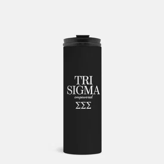 Tri Sigma Traditional Thermal Tumbler 16 oz. Black Drinkware