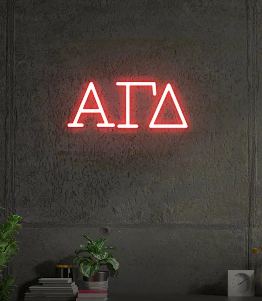 Alpha Gamma Delta LED Neon Sign w/ Dimmer Large Neon Signs