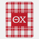 Theta Chi XL 60x80 Sherpa Throw Blanket - Plaid | Official Merch