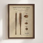 Baseball Bat US Patent Art Print | Sports-Themed Wall Art | Dorm Decor for Guys | Campus Greek Fit