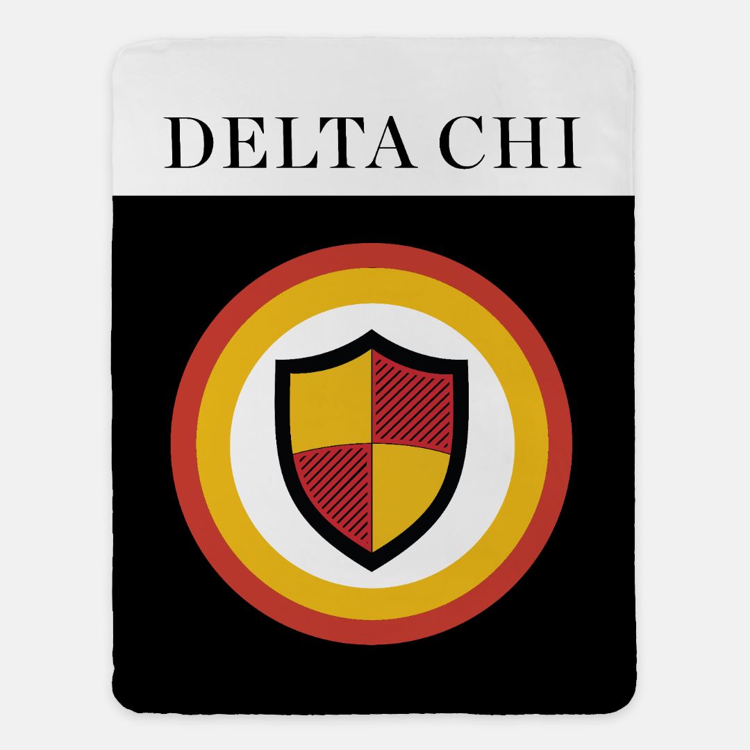 Delta Chi Sherpa Blanket XL 60x80 - Bullseye | D-Chi Gifts