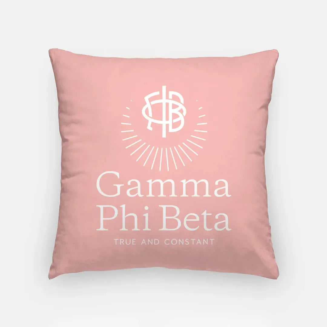 Gamma Phi Beta 18" Traditional Throw Pillow Cover Blush Pillow Covers
