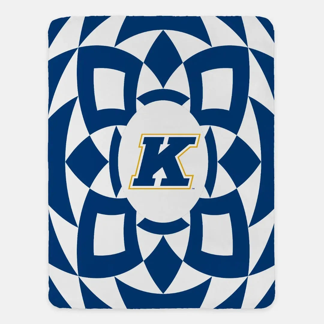 Kent State 60x80 XL Sherpa Throw Blanket - Blue Tribal Throw Blankets