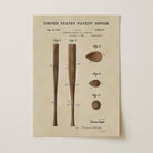 Baseball Bat US Patent Art Print | Sports-Themed Wall Art | Dorm Decor for Guys | Campus Greek Fit