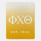 Phi Chi Theta XL 60x80 Sherpa Blanket - Gold Gradient | Dorm Decor