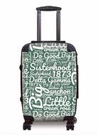 Delta Gamma Carry-on Suitcase - Expression Art Green Suitcases