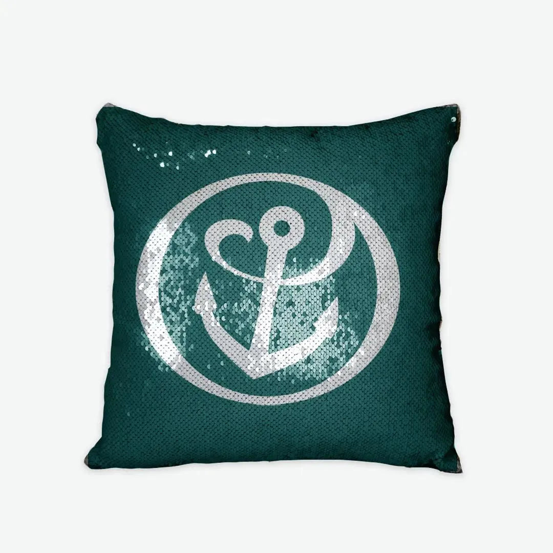 Alpha Sigma Tau Sequin Pillow Cover - Anchor Pillow Covers