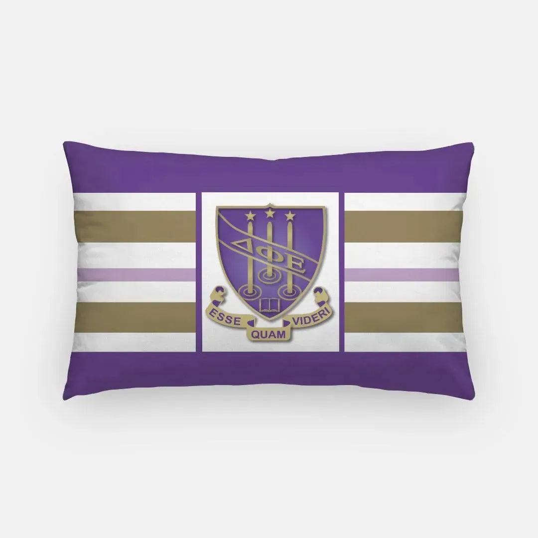 Delta Phi Epsilon Lumbar Pillow Cover - Stripes | Custom Gifts | Decor