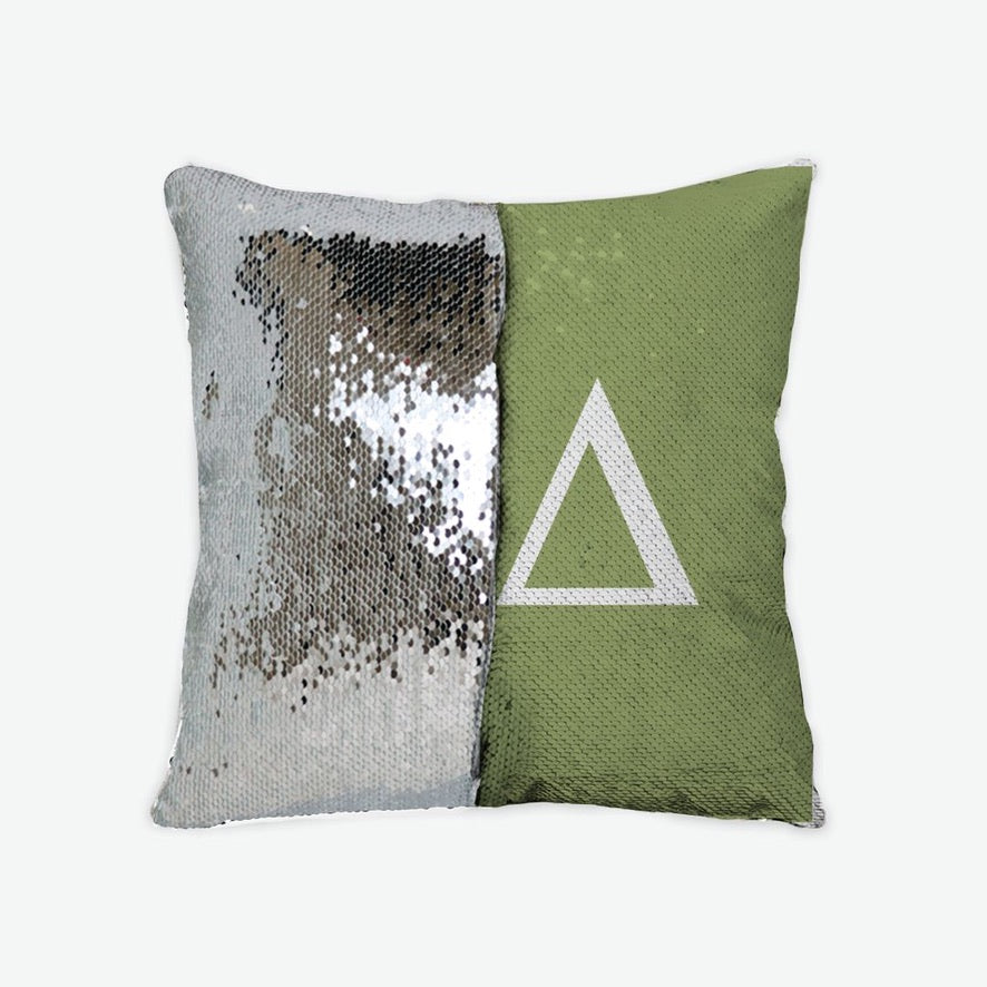 Kappa Delta Sequin Pillow Cover Greek Letters | Kaydee Dorm Decor