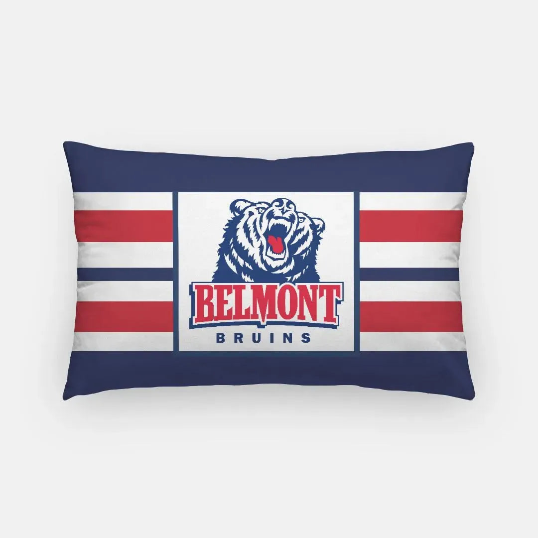 Belmont University Striped Lumbar Pillow Cover Pillow Covers