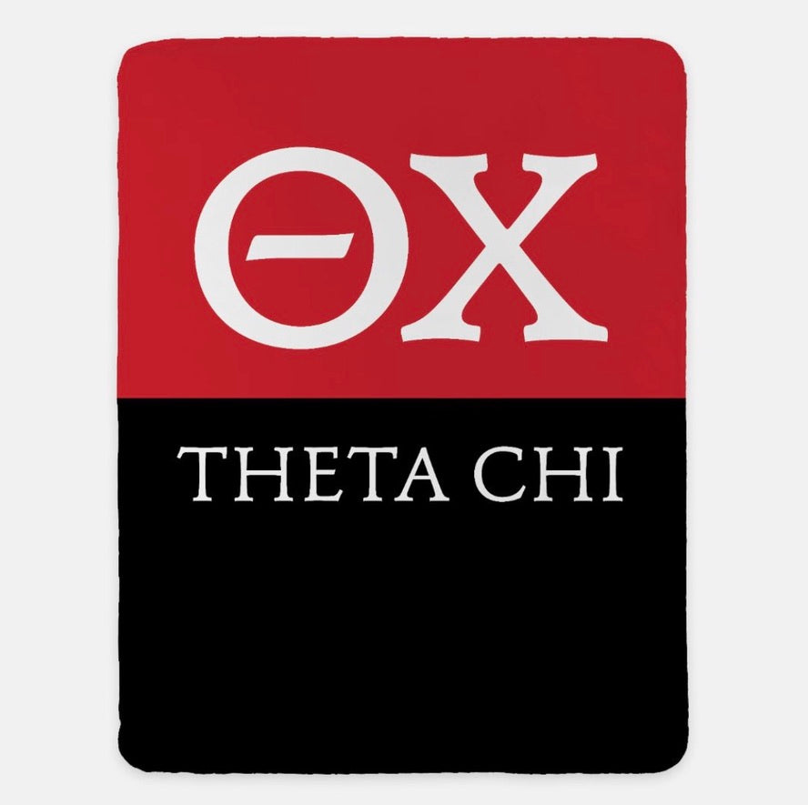 Theta Chi XL 60x80 Blanket  Coat of Arms | Official Custom Greek Gifts