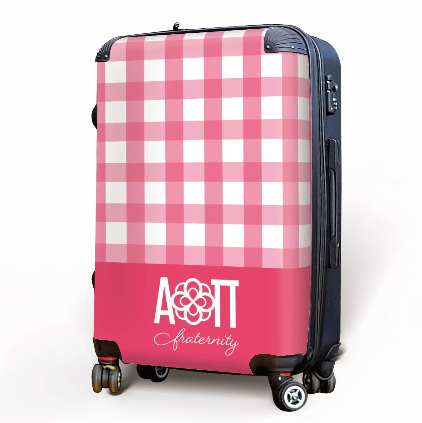 Alpha Omicron Pi Carry-on Suitcase - Gingham Suitcases