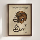 Vintage Football Helmet US Patent Art Print | Sports-Themed Dorm Decor | Campus Greek Fit