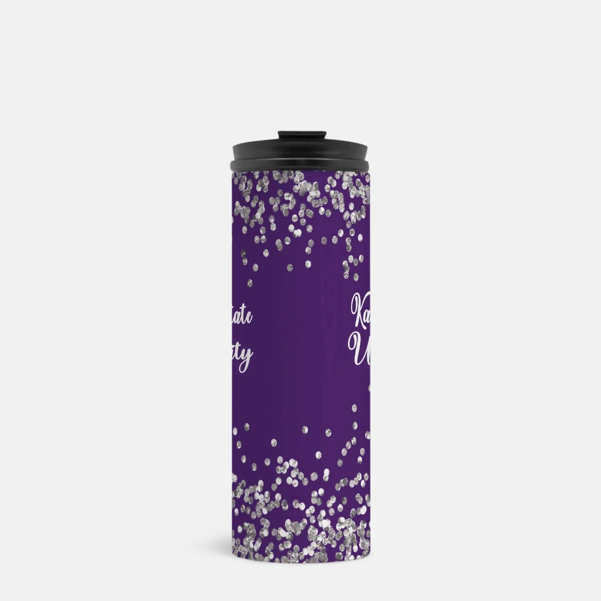 Kansas State University Thermal Tumbler - Purple Glitter 16 oz. Drinkware