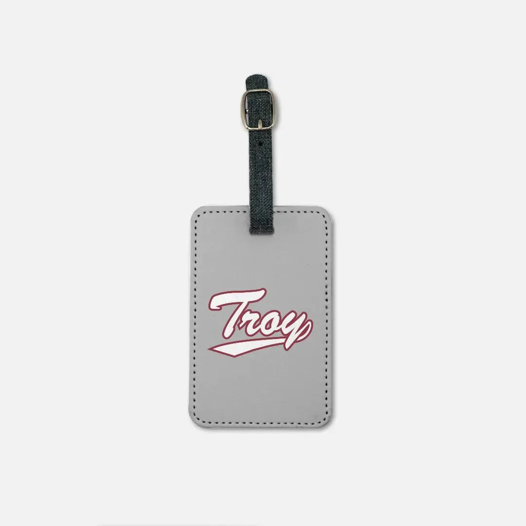 Troy University (Set of 2) Gray Luggage Tag Luggage Tags
