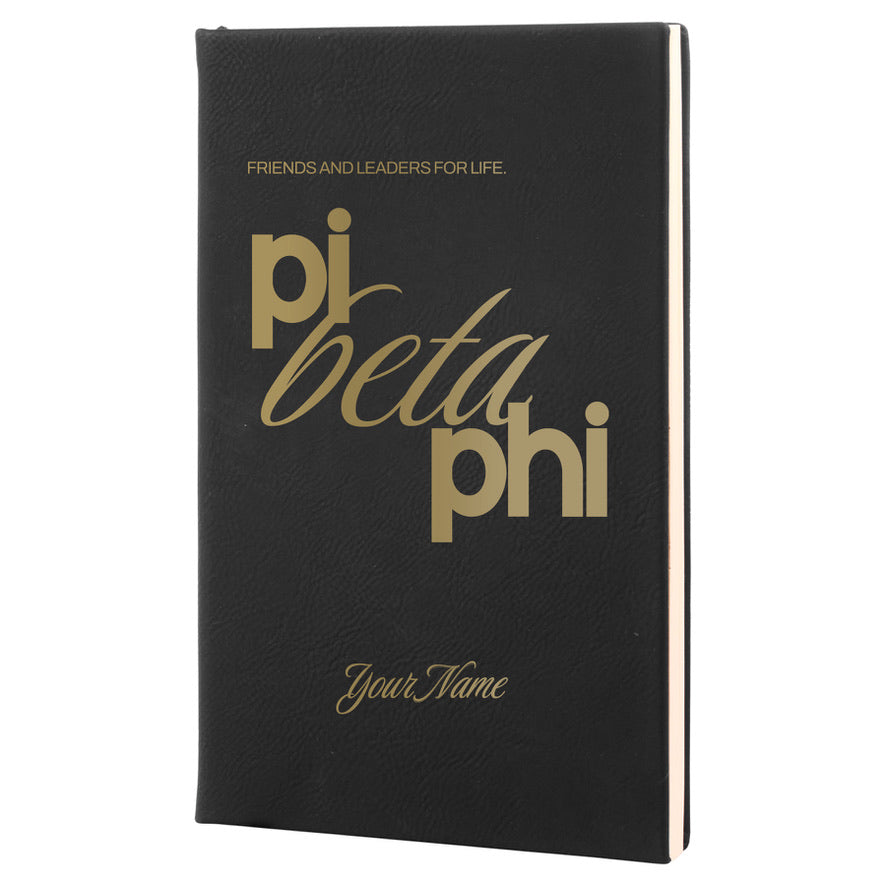 Pi Beta Phi Personalized Leatherette Notebook | Pi Phi