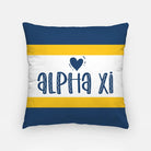 Alpha Xi Pillow Cover - Stripes 18" | Official Merchandise | Gifts | Festive Fit Home