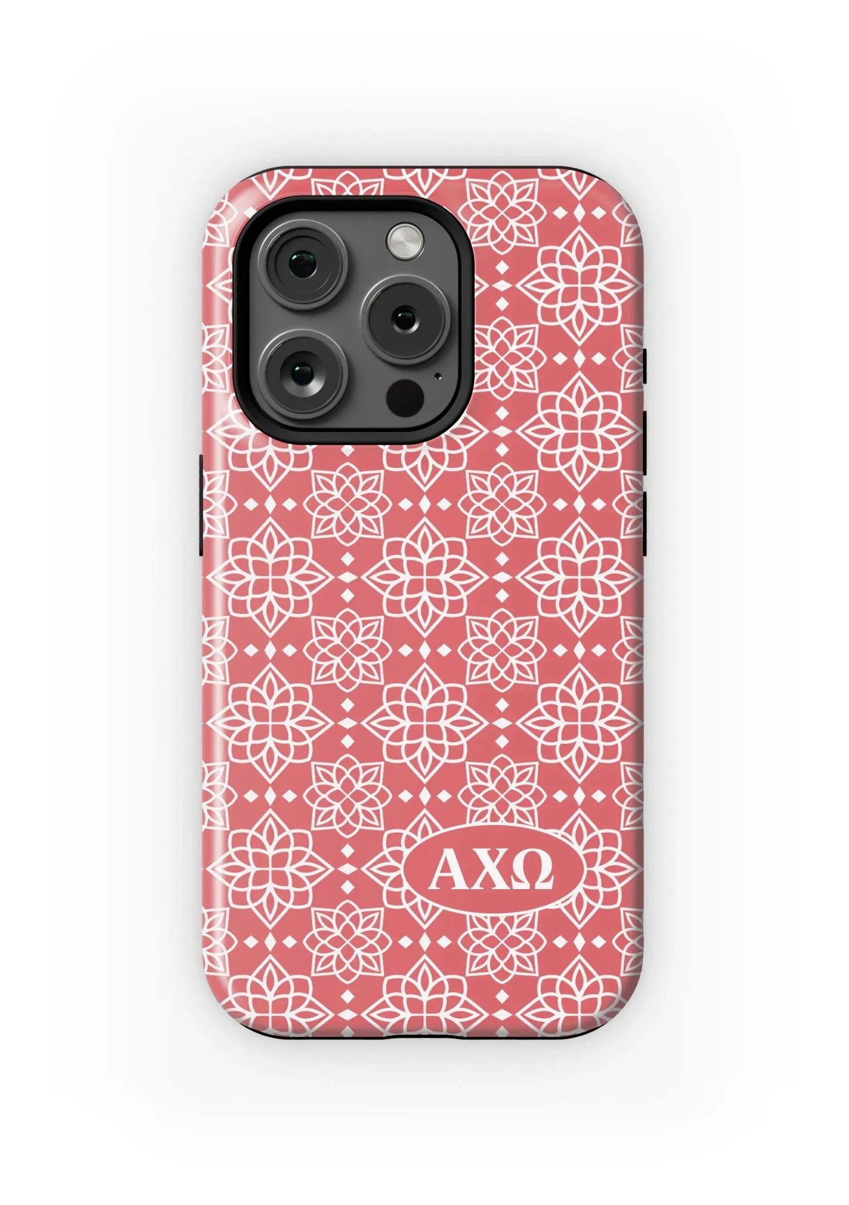 Alpha Chi Omega iPhone 16, 15, 14 Mobile Phone Case - Ornate Matte Mobile Phone Cases