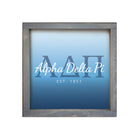 Alpha Delta Pi 12x12 Wood Framed Sign - Midnight Gradient | Wall Art