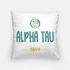 Alpha Tau 1899 Throw Pillow Cover 18" | Custom Dorm Decor | Gifts