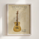 Acoustic Guitar US Patent Art Print | Music Themed Dorm Decor